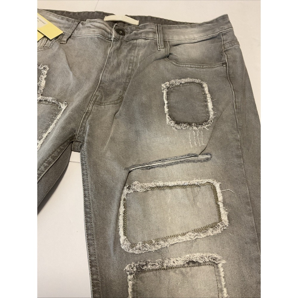 KDNK Men's Jeans Gray Skinny Comfort Stretch - 38 - Picture 3 of 6